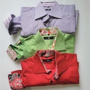 STONE ROSE Medium - Red, Green, Purple with Patterns Long Sleeve